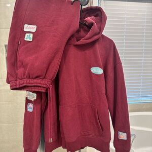 Cotton On Body Maroon Hoodie and Joggers Set